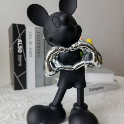 29/30cm Disney Mickey Mouse Figura Mickey Welcome convidados crianças resina de brinquedo Modelo Love Sitting Home mobilando o presente de Halloween