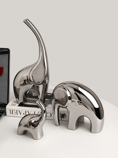 가벼운 고급 홈 가구 전기 플래팅은 코끼리 공예 거실 와인 캐비닛 TV 캐비닛 장식 장식품