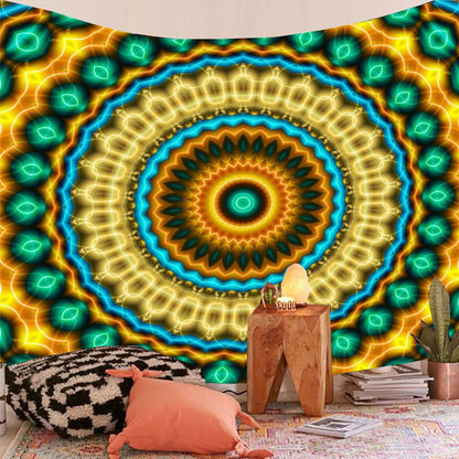 Indian Mandala Tapestry Wall Hanging Colorful Boho Home Decor Beach Throw Rug Filt Room Decor Eesthetic Bohemian Tapestries