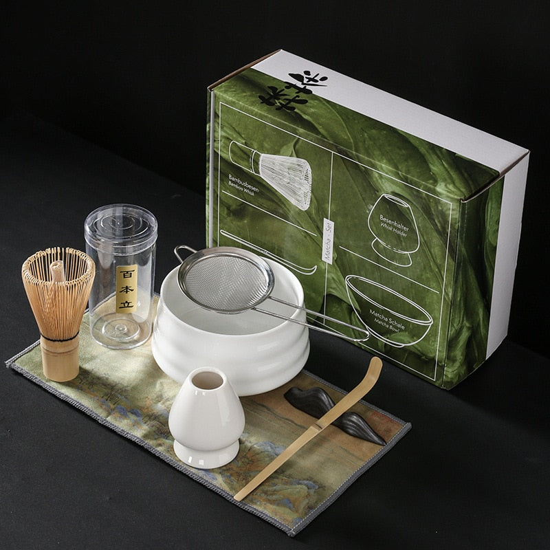 Matcha japonais adapté pour brosser un bol de thé, batteur à œufs en céramique, matcha pour cérémonie du thé japonaise, service à thé manuel