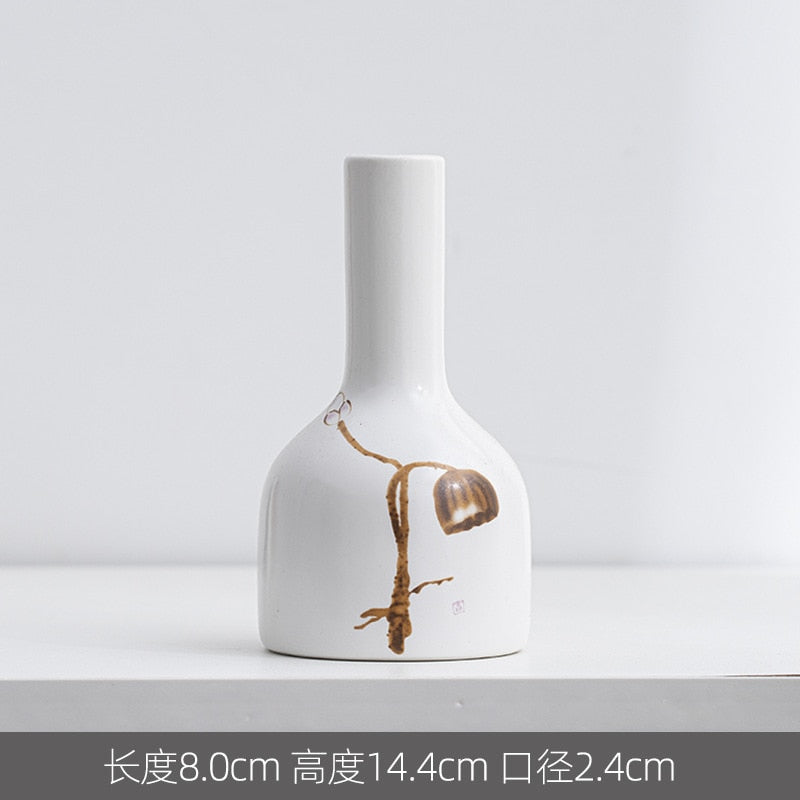 セラミックフレグランスボトルクリエイティブホームミニセラミック花瓶の装飾水耕花