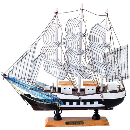 新しい木製ヨットモデルオフィスリビングルーム装飾工芸品航海装飾クリエイティブモデルホームデコレーションバースデーギフト