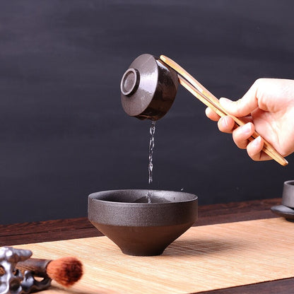 Conjunto de chá de cerâmica Potes laterais Copo Conjunto de kung fu chá japonês de barro de chá de chá de chá de chá conjunto de chá de chá