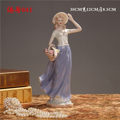 Patung Ballet Girl Ceramic Figurine Fairy Garden Skirt Modern Beauty Sculpture Hiasan Pernikahan Hiasan Interior Rumah