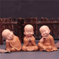 Niedliche kleine Mönchsstatus-Figuren, Religion, Buddha, Kunstharz, Kunsthandwerk, Schreibtisch, Miniaturen, Ornamente, Zubehör, Heimdekoration, Auto-Dekoration 