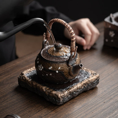 Kreativitet bakke hjerte sutra te board kinesisk retro pot bakke keramisk pot bærer tør brygning bord vand opbevaring type teaway