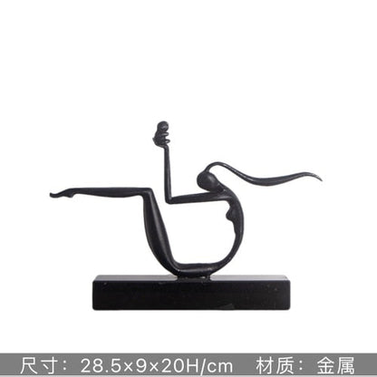 Abstrakt kreativ skulpturbalance figur kunst ornamenter hjem værelse indgangsundersøgelse dekorativ multi-person seaw statue