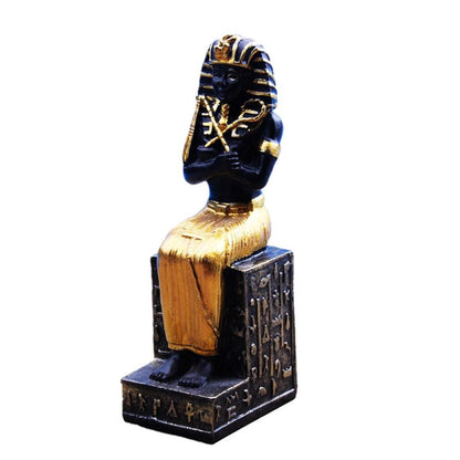 Antigo faraó egípcio estatueta decoração de escritório colecionável artesia colecionável