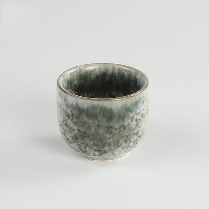 Estilo japonés y coreano 200ml imitación vientre de vientre redondo de vientre sake sain glaze cerámica juego de copa de vino pequeño