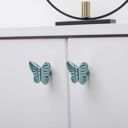 1x Green color series Ceramic Knobs  Dresser Drawer Cabinet Handle Pulls / CuteKitchen Cupboard Knob Furniture Hardware
