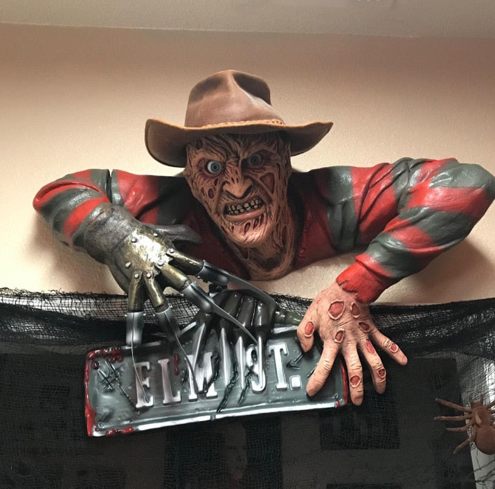 Halloween Creepy Krueger Tombwalker Patung Patung Menembak Props Dekorasi Ornamen Halloween Patung Dekorasi Ornamen