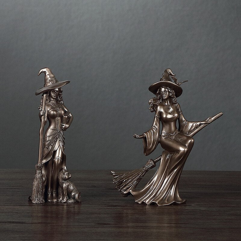 Figurines de sorcière en résine, décoration de salle de maison, accessoires de décoration de bureau, Statue de sorcière, Sculpture de décoration de maison, 2023 