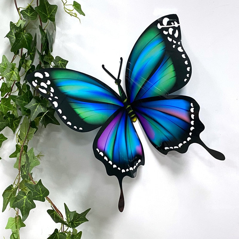 대형 3D 나비 방 장식 거대한 나비 벽 스티커 홈 웨딩 파티 장식 야외 정원 장식품