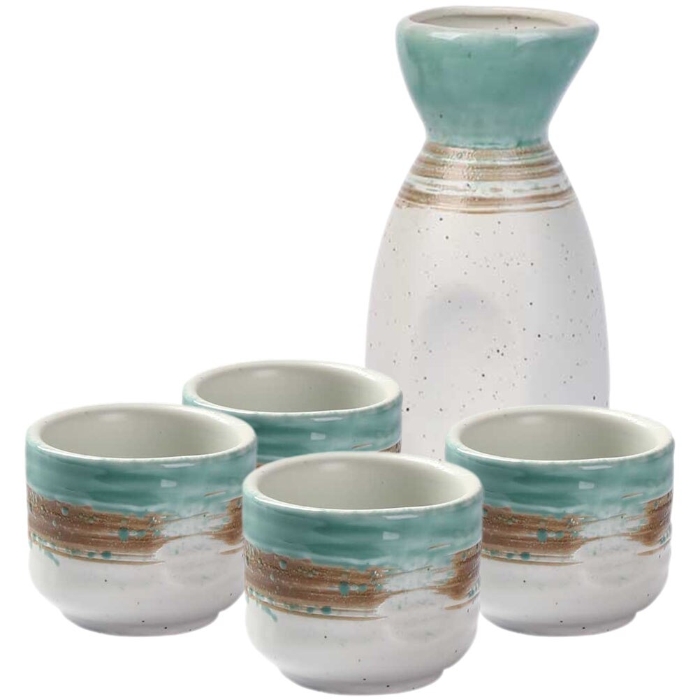 Sake set di tazze giapponesi in bottiglia tacche di tè tè in ceramica in porcellana bicchiere di riso barattolo sparato a vaki ceramica accessori