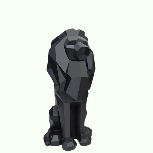 Creative Geometric Lion Resin Craft Statue Home Entrance Hotel Living Room Bedroom Personality Sculpture Ornament