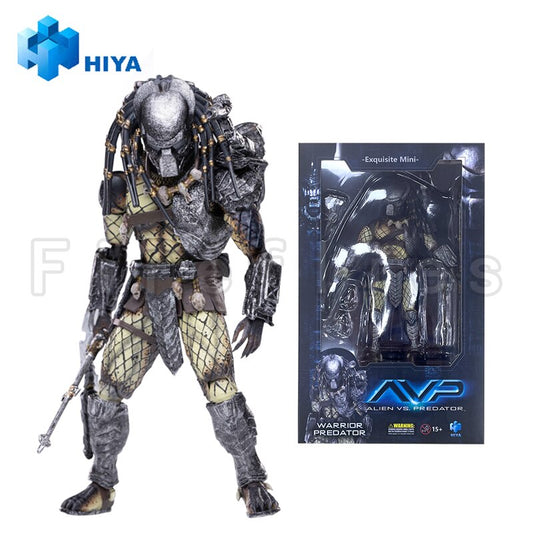 1/18 HIYA Action Figur Exquisite Mini Series AVP Alien vs. Predator Warrior Iron Blood Anime Collection Model Toy