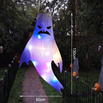LED -ljus halloween hängande spöke barn gynnar halloween fest utomhus inomhus hem dekoration skrämmande lampbar skräck props 2023