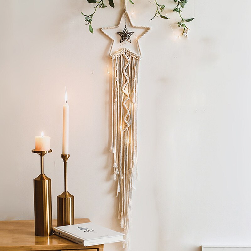 Богемская хлопковая веревка для кружевного кружевного кружевного улова мечты домашнее орнамент свадебное украшение подруга подарки подарки