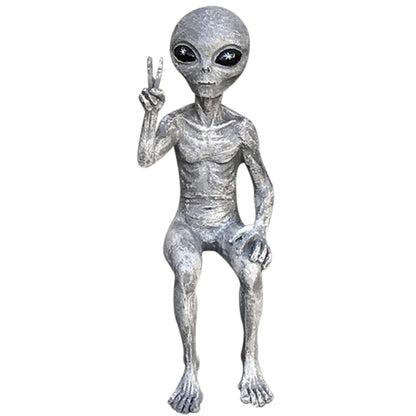 New Outer Space Alien Accessories Statue Martians Garden Figurine Set For Home Indoor Outdoor Decoration Courtyard Ornaments