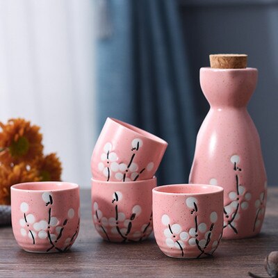 Pot Sake Jepang Set Buah Mug Buah Sake Cangkir Rumah Tangga Baijiu Wine Mug Keramik Sake Wine Set
