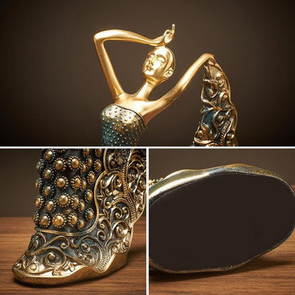 인도 댄서 데스크탑 장식품 현대 간단한 고급 홈 크리에이티브 와인 캐비닛 장식 수지 공예 장식