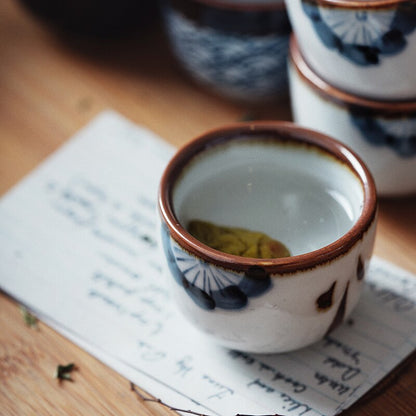 5шт ретро -ретро японский набор керамический флейгон чашка ликера 1 горшок 4 чашки домашний бар с белым вином Pot Creative Drinkware Подарки