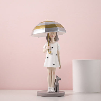 Nordic roztomilý balón dívky figurky pryskyřice umění socha sběratelská postava Socha řemesla obývací pokoj Desktop domácí ozdoba dárek
