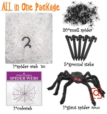 30 cm, 50 cm, 75 cm, 90 cm Giant Black Plush Spider Halloween Decorations for Home 2023 Outdoor Home Bar Haunted House Horror Props
