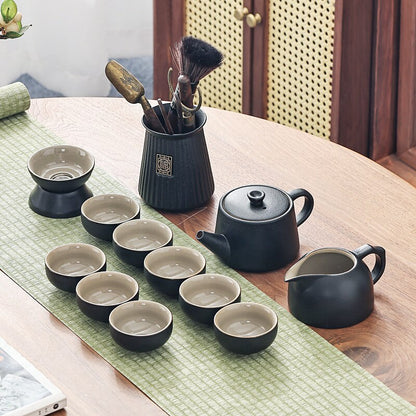 Čínský cestovní čaj Set Gaiwan Portable Infusers Ceremonys Keramický čaj Sets Tráp Kompletní nástroje dárek Juego Te Kitchen Teaware