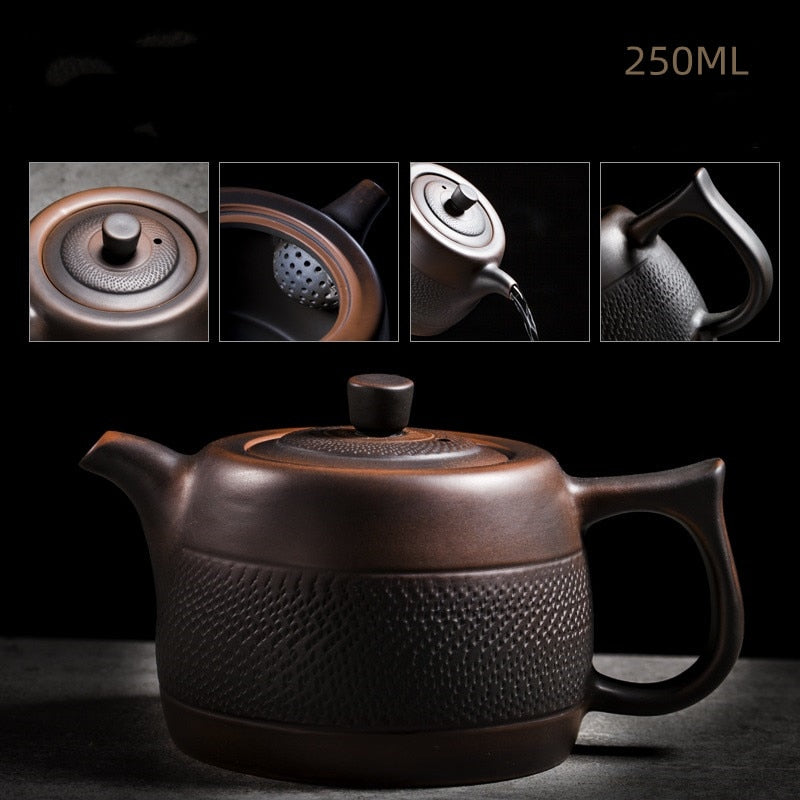 Jianshui – Pot de poterie violet en céramique, théière Kung Fu, bouilloire à thé, faite à la main, service à thé, petite théière, ensembles d'eau à thé