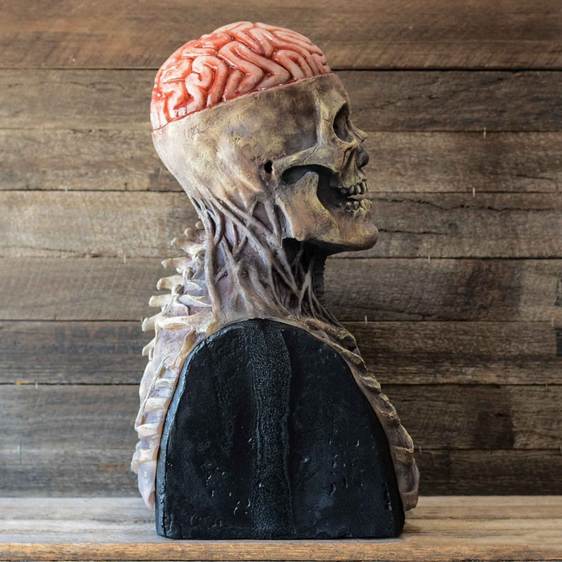 2023 Nyeste skjelett Bio-Mask Halloween Horror Mask Cosplay Party 3D Latex Movable Jaw Helmet Skeleton Decoration Proviss