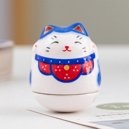 Kerajinan kerajinan keramik jepang kartun keberuntungan kucing ornamen ornamen lansekap dekorasi rumah aksesoris hadiah dekorasi ruang tamu
