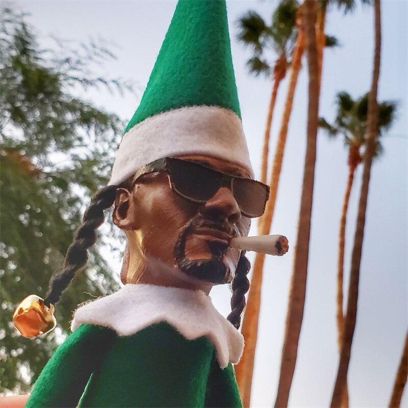 Bir Stoop Noel Elf Bebek Casus Üzerinde Yaratıcı Snoop Bükülmüş Noel Süslemeleri Evinde Lateks Süsler Elf Bebek Hediye Oyuncakları