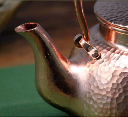 Pot de cobre antiguo hecha a mano de 500 ml para el hogar Cobre puro Hervir hervidor de hervidor de tetera roja espesada tetera de té té té té té té té té té té de