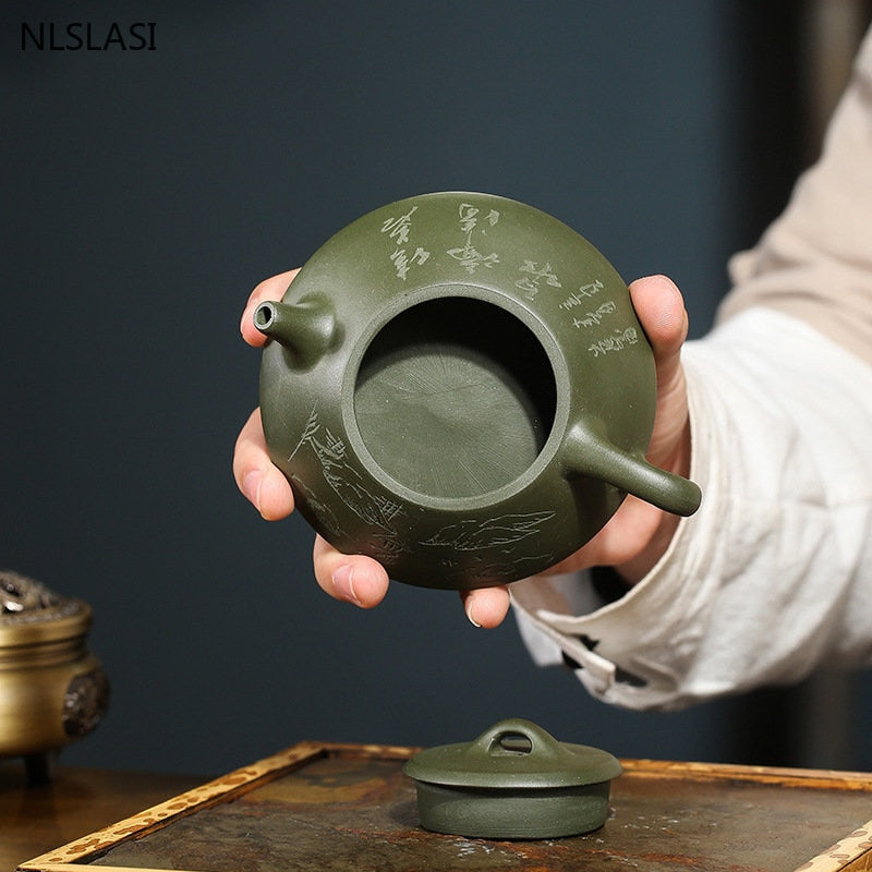 Yixing סיר תה חרס סגול פילטר אבן אבן קומקום יופי קומקום קומקום גולמי עפרות גולמיות בעבודת יד סט תה תה מותאם אישית 120 מ"ל