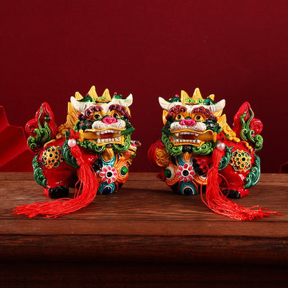 中国スタイルの特徴禁止都市文化と創造的なドラゴンライオンお土産飾りクリエイティブジュエリーギフト