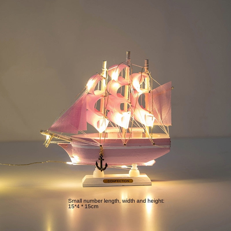 Nuova barca a vela in legno Modello Office soggiorno Decorazione artigianato Decorazione nautica Creative Model decorazione per la casa regalo di compleanno