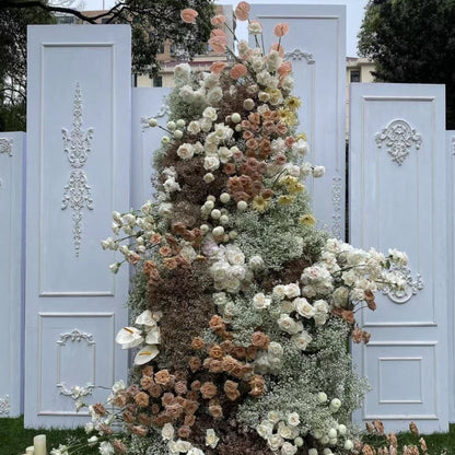 Dřevěné aplikační roh přírodní květinové dřevo vyřezávané figurkové řemeslo domácí dekorace doplňky na pozadí nástěnné dekorace