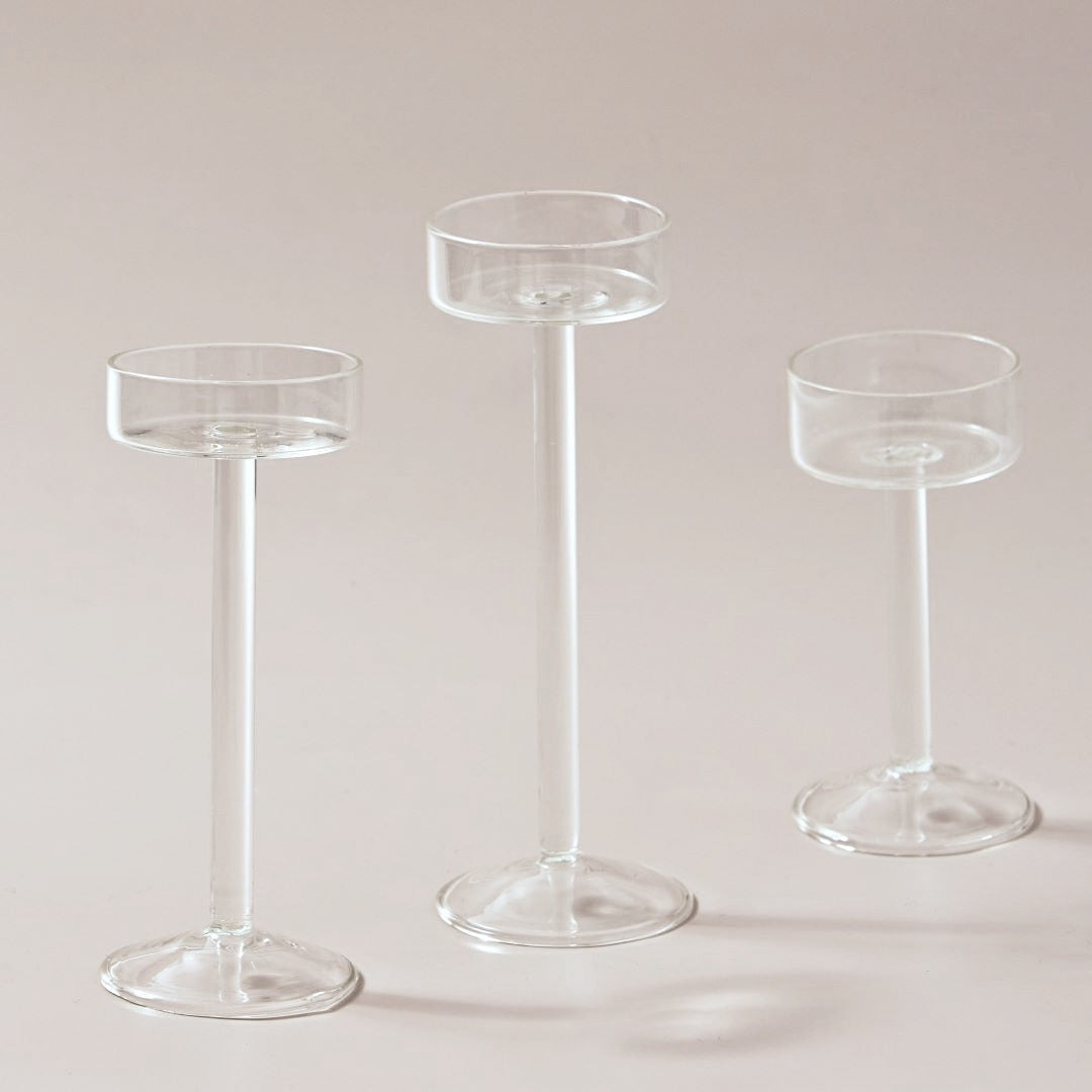 Candelas de vidro Conjunto Tealight Veller Decoração da casa Mesa de casamento Mesa centralCieces Titular de cristal mesa de jantar Configuração