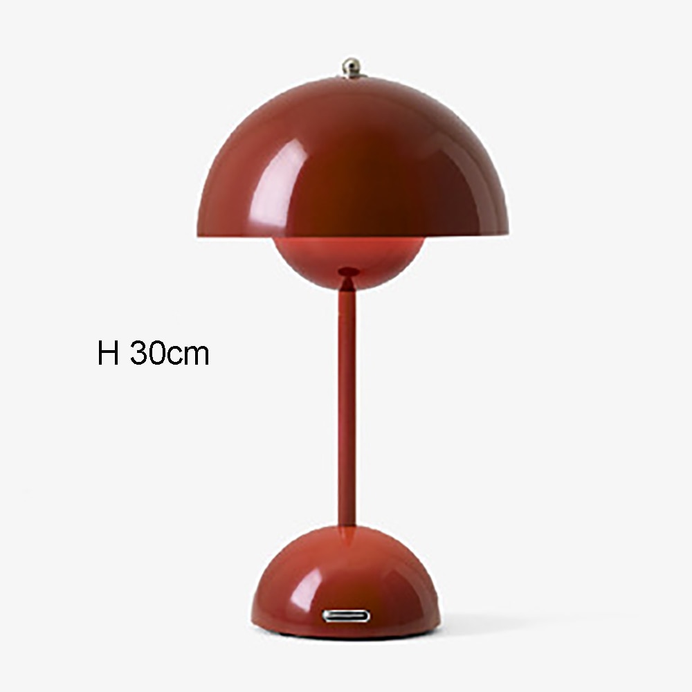 Svampblommig knopp uppladdningsbar LED -bordslampor Desk Light For Bedroom Dining Touch Night Light Simple Modern Hoom Decoration