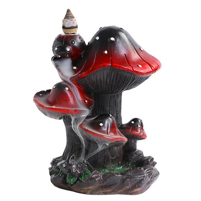 Brûleur d'encens en cascade en forme de champignon, porte-encens créatif Portable, pour la maison, brûleur d'encens à reflux alpin, ornement de décoration
