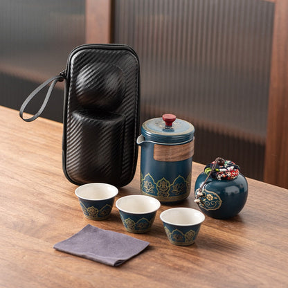 مجموعة شاي السفر المحمولة طقم شاي الكونغ فو بالجملة اليابانية في الهواء الطلق كوب سريع مهرجان هدايا الأعمال الشركة