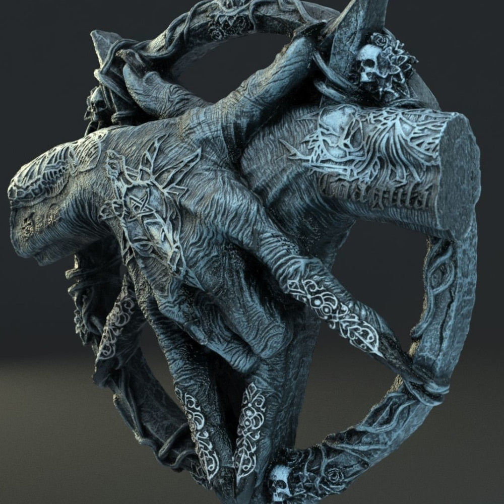 Devil Sculpture Baphomet hanger Pentagram Claw standbeeld Dragon Decoratie Crafts Dreamcatcher Gothic Ornament Decor Halloween