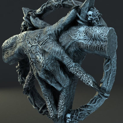 Paholainen veistos Baphomet -riipus Pentagram -kynnin patsas Dragon Decoration Crafts Dreamcatcher Gothic Ornament Decoming Halloween