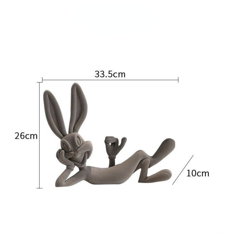 Kartun Minimalis Minimalis Bugs Bunny Resin Ornaments Handicraft, Teras Ruang tamu TV Kabinet Kamar Tidur Desktop Dekorasi Rumah