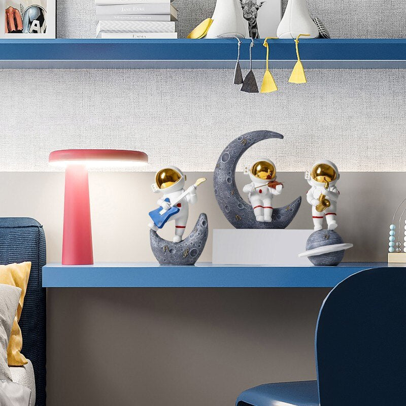 Resin Creative Resin Astronaut Ornament Home Home Home Room Room Hiasan Hiasan Desktop Hiasan Kraf untuk Kanak -kanak