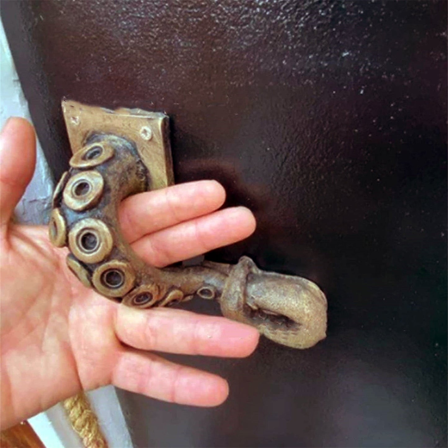 Retro blæksprutte dørknap håndtag punk blæksprutte tentakel dør håndtag dybe havvæsen dekorativ harpiks dør knocker figur figur