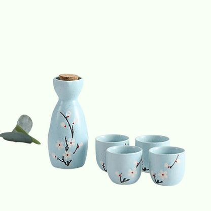 Japanese Sake Pot Set Fruit Wine Mug Sake Cup Household Baijiu Wine Mug Ceramic Sake Wine Set