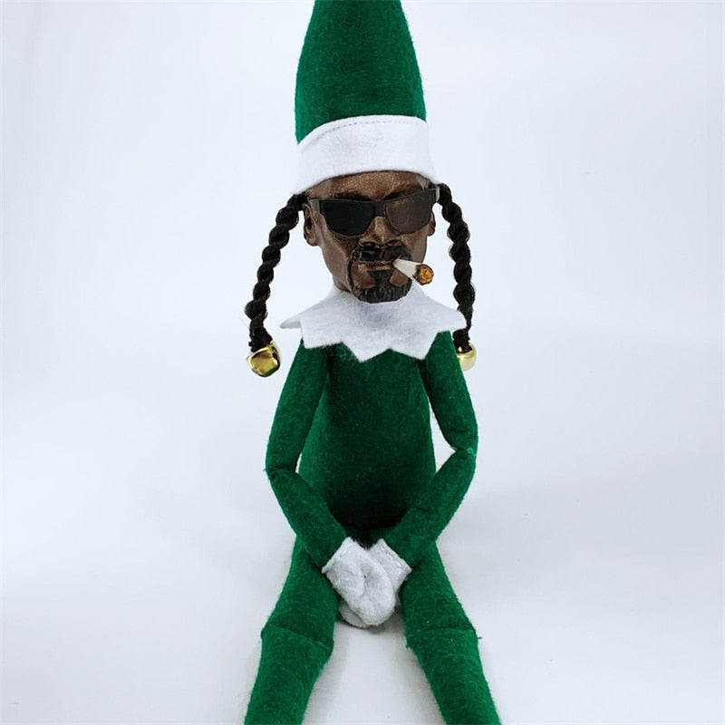 Creative Snoop på en lutad julälvdocka spion på en böjd juldekorationer hem latex ornament alf docka gåva leksaker