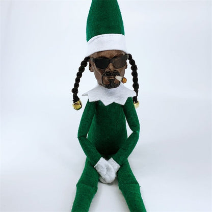 Creative Snoop em um Sado de Doll Elf de Natal em uma Decorações de Natal Bentrões Casa Latex Ornamentos Elf Doll Toys